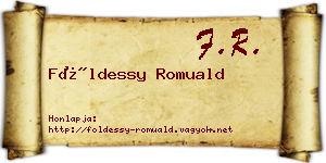 Földessy Romuald névjegykártya